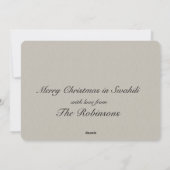 スワヒリ語のクリスマス シーズンカード (裏面)