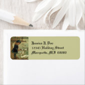 スワビクトリアンン食べ物を与えズガール差出人住所ラベル ラベル (インサイチュ)