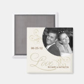 スワビクトリアンール – 日付写真マグネットを保存 マグネット (正面/裏面)