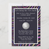 スワファンキーールディスコテーマ70のパーティー 招待状 (裏面)