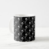 スワファンシーールマグカップ、黒と灰色 コーヒーマグカップ (正面左)