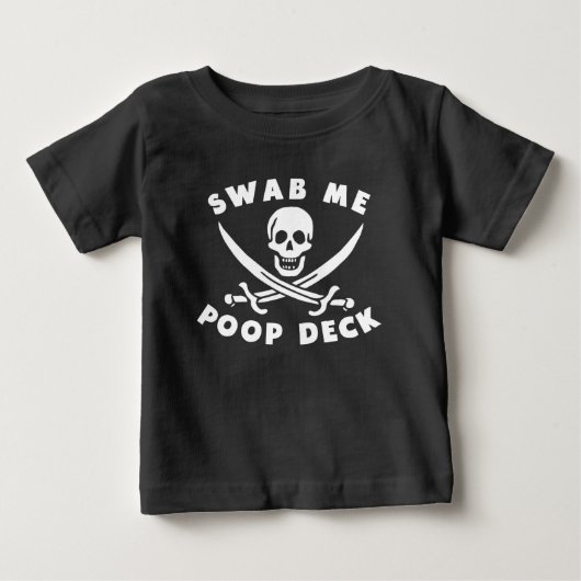 スワブミーウンチデッキ ベビーTシャツ (正面)