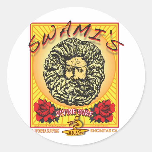 スワミのエンシニタスカリフォルニアサーフィン ラウンドシール (正面)