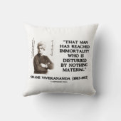 スワミ・ヴィヴェカナンダの男性が不死の材料に達した クッション (裏面)