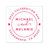 スワモダンーズ結婚ラウンド差出人住所 セルフインキングスタンプ (デザイン)