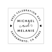 スワモダンーズ結婚ラウンド差出人住所 ラバースタンプ (インプリント)