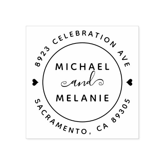 スワモダンーズ結婚ラウンド差出人住所 ラバースタンプ (インプリント)