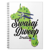 スワラジドゥヴィープ インド地図 ノートブック (正面)