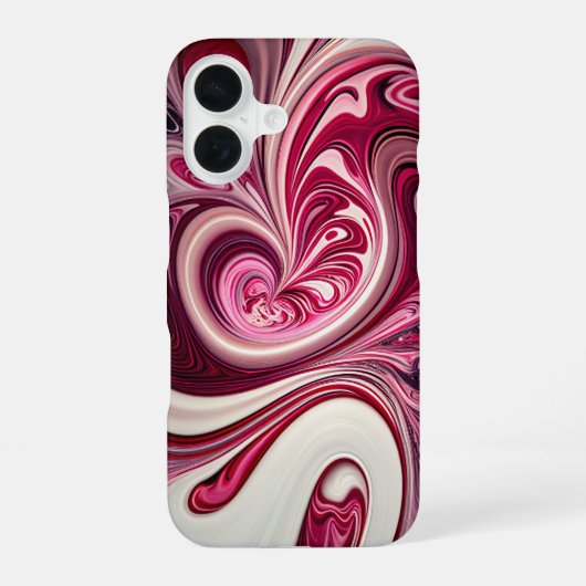 スワリングピンク iPhone 16ケース (裏面)