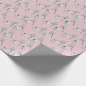 スワロフスキー結晶ダイヤモンドハイヒールシューズピンク ラッピングペーパー (角)