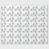 スワロフスキー結晶ダイヤモンドハイヒールシューズホワイト ラッピングペーパー (フラット)