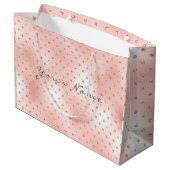 スワロフスキー結晶バラ金ゴールド赤面金属贈与 ラージペーパーバッグ (裏面アングル)