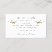 スワローエレガントプロフェッショナルインテリア設計者 名刺 (裏面)