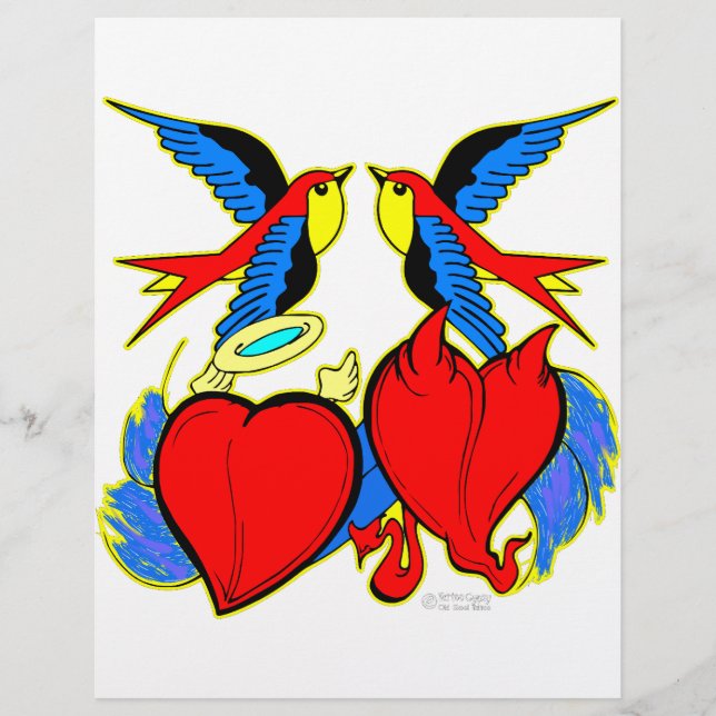 スワローズとハートタトゥー (正面)