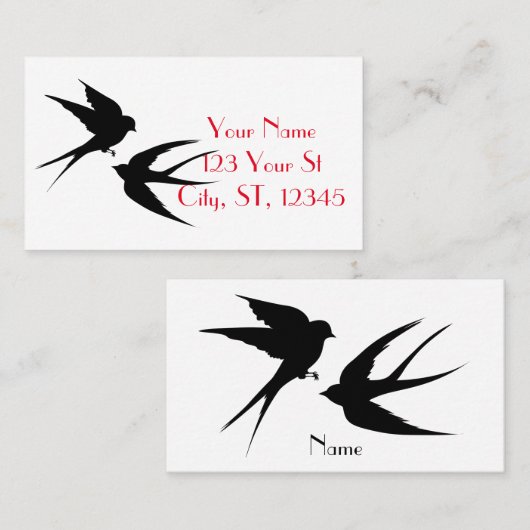 スワローバードズシルエットサンダー_コーブ 名刺 (正面/裏面)