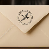 スワローバード差出人住所エレガント飛行 ラバースタンプ