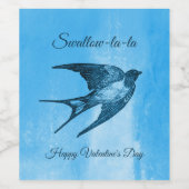 スワローラバいけなレンタインデー ワインラベル (シングルラベル)