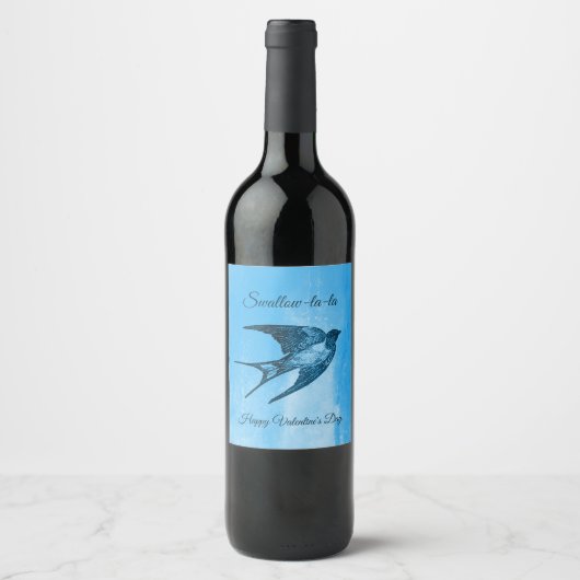 スワローラバいけなレンタインデー ワインラベル (正面)