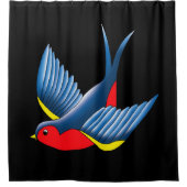 スワローレッドブルータトゥー シャワーカーテン (正面)