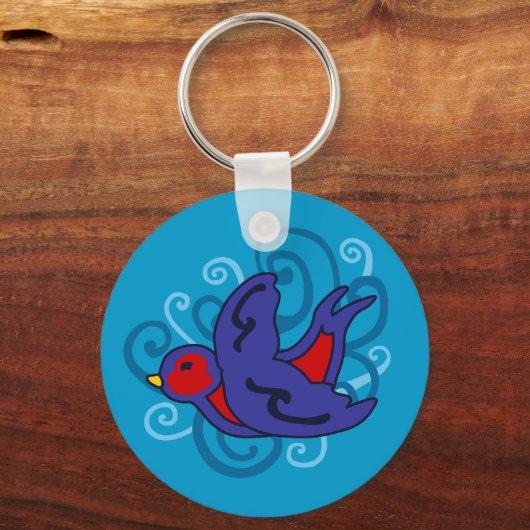 スワロー渦巻形の キーホルダー (正面)