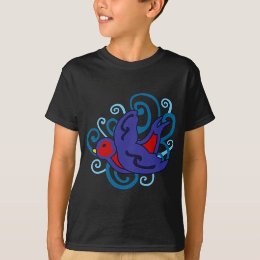 スワロー渦巻形の Tシャツ (正面)