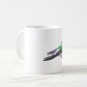 スワロー+ムクドリ科の鳥の種の芸術 コーヒーマグカップ (正面左)