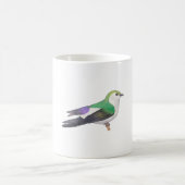 スワロー+ムクドリ科の鳥の種の芸術 コーヒーマグカップ (中央)