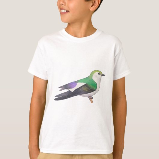スワロー(ムラサキノアオツバメ)鳥類の種の芸術 Tシャツ (正面)