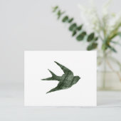 スワロー(レタープレススタイル) ポストカード (スタンド正面)