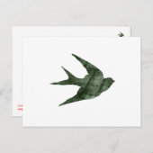 スワロー(レタープレススタイル) ポストカード (正面/裏面)