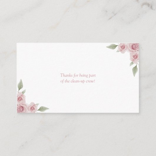 スワンおむつラッフル エンクロージャーカード (裏面)