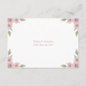 スワンおむつラッフル エンクロージャーカード (裏面)