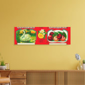 スワンさくらんぼラベルオークランド（カリフォルニア州） キャンバスプリント (インサイチュ (リビング))