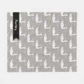 スワンとウェーブ |パーソナライズされた | フリースブランケット (正面(横))