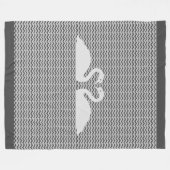 スワンとウェーブ フリースブランケット (正面(横))