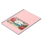 スワンとバラヴィンテージアート ノートブック (左側)