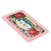 スワンとバラヴィンテージアート マグネット (右側)