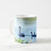 スワンとヒナたち コーヒーマグカップ (正面左)