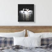 スワンとリフレクション(3) キャンバスプリント (インサイチュ (寝室))