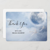 スワンと魔法の青飛んでいるい空ありがとう サンキューカード (正面/裏面)