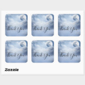 スワンと魔法の青飛んでいるい空ありがとう スクエアシール (シート)