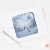 スワンと魔法の青飛んでいるい空ありがとう スクエアシール (封筒)