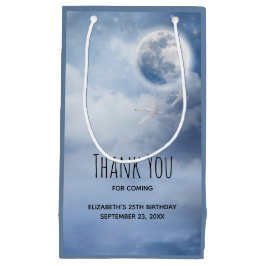 スワンと魔法の青飛んでいるい空ありがとう スモールペーパーバッグ