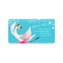 スワンのワミイワイの水彩応答住所 シール