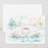 スワンの恋人たち - バレンタインデー シーズンカード (正面/裏面)