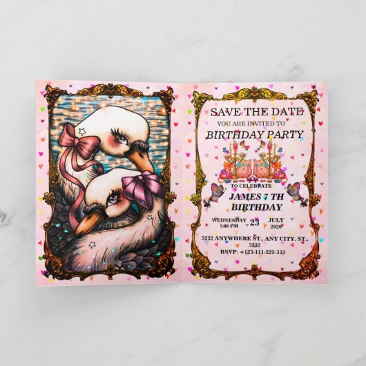 スワンの恋人たち 招待状 (内部)