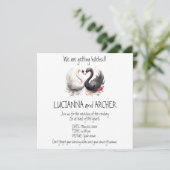 スワンの結婚式の招待状 招待状 (スタンド正面)