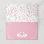 スワンの赤ちゃんシャワーバードクラウンコエッドピンク プレイスカード (外部開封)
