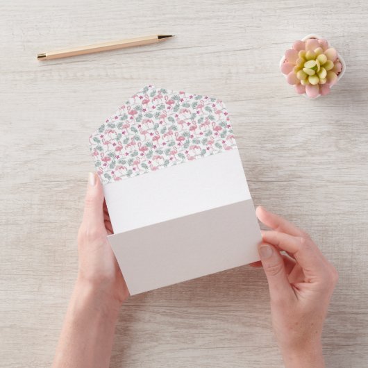 スワンの鳥の繰り返しパターン結婚式の招待 オールインワン招待状 (ビデオ)