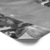 スワンアイリスズアニマル白黒プリント ポスター (角)